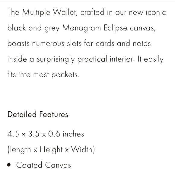 Louis Vuitton Black Monogram Multiple Wallet - Picture 5 of 13